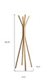 16.5" x 16.5" x 68.25" Natural Coat Rack